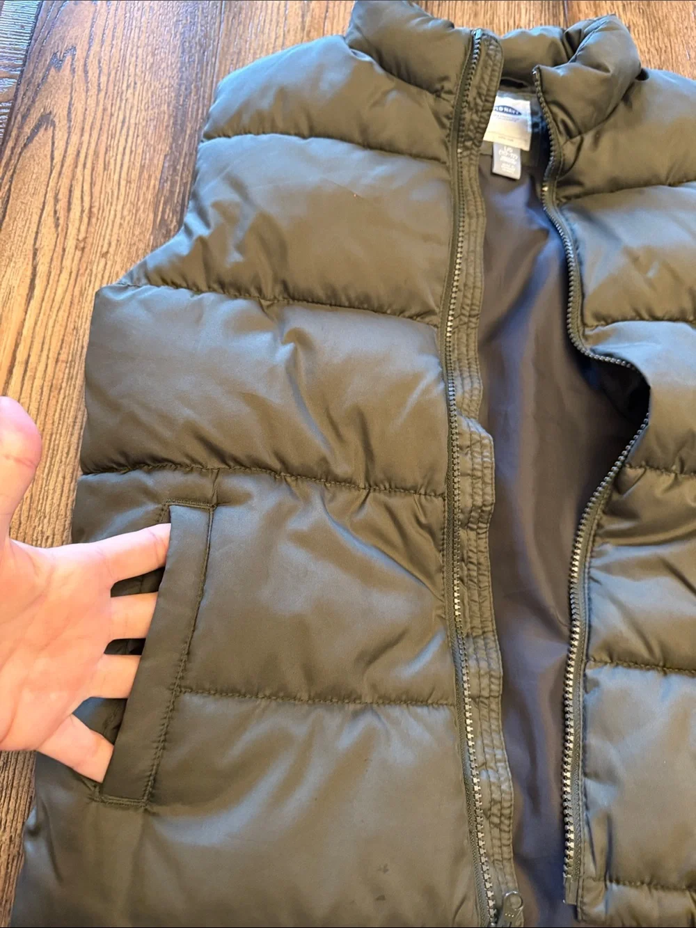 Old Navy Olive Green Puffer Vest for Kids